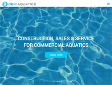 Tablet Screenshot of cemaquatics.com